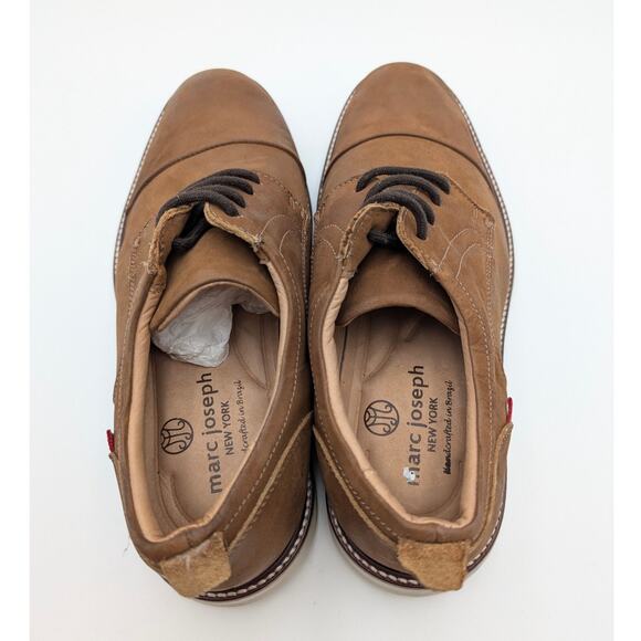 Marc Joseph Ocean Parkway Cap Toe Derby Shoes Men's Brown Size US9.5 EU42.5 - Picture 11 of 13
